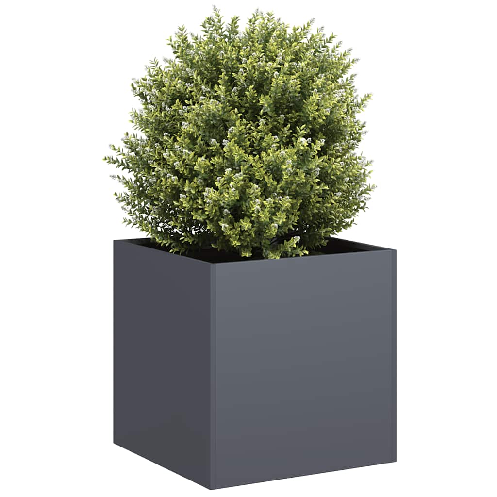 vidaXL Donica, antracytowa, 40x40x40 cm, stal walcowana na zimno