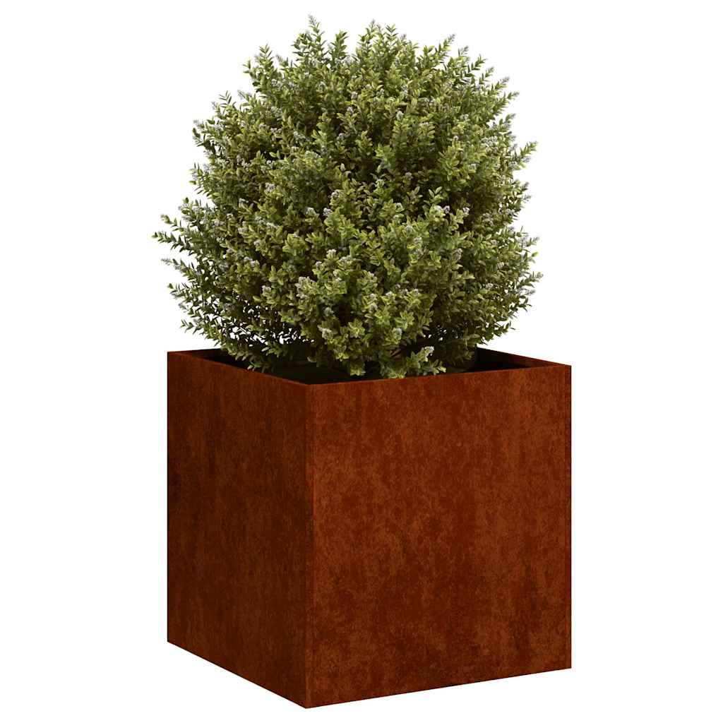 vidaXL Doniczka Rusty 40x40x40 cm Stal nierdzewna