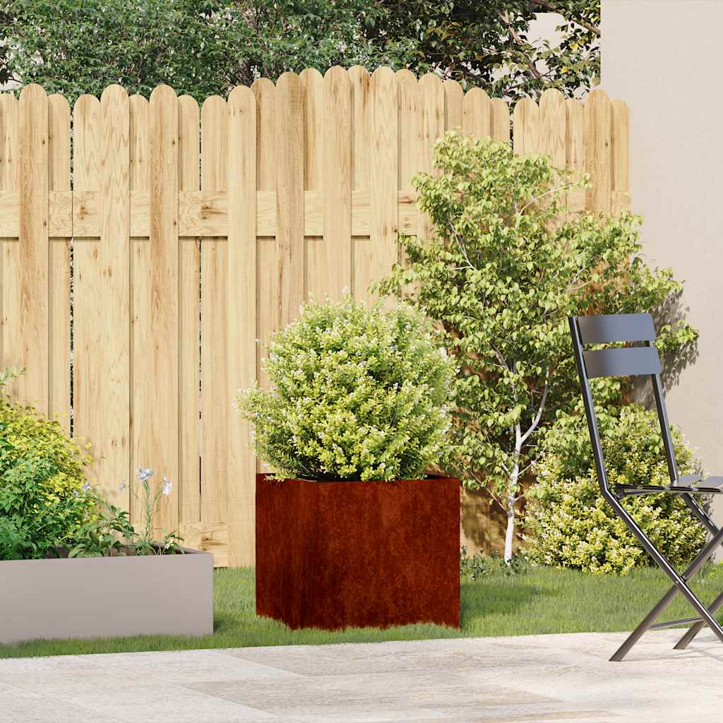vidaXL Doniczka Rusty 40x40x40 cm Stal nierdzewna