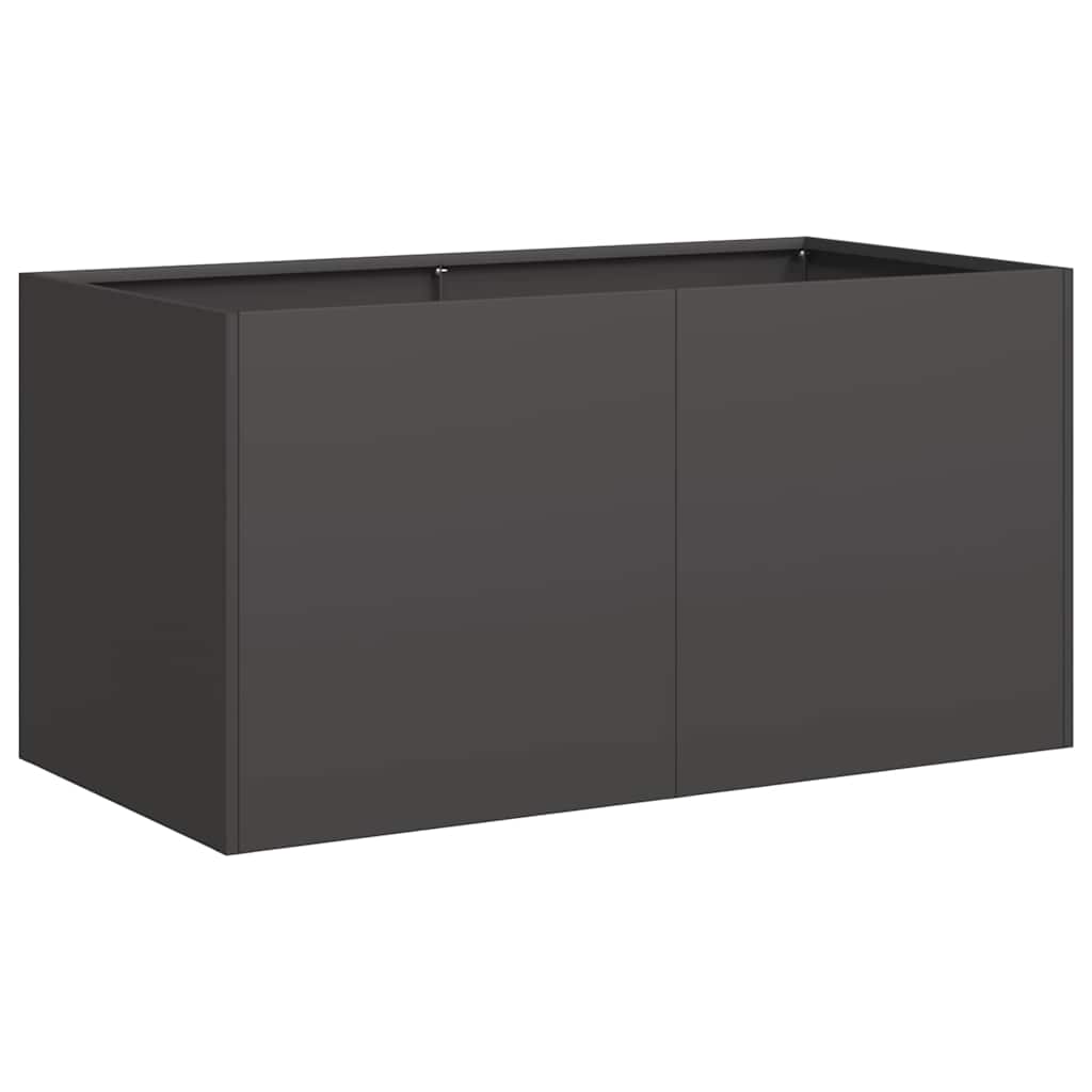 vidaXL Donica, czarna, 80x40x40 cm, stal walcowana na zimno