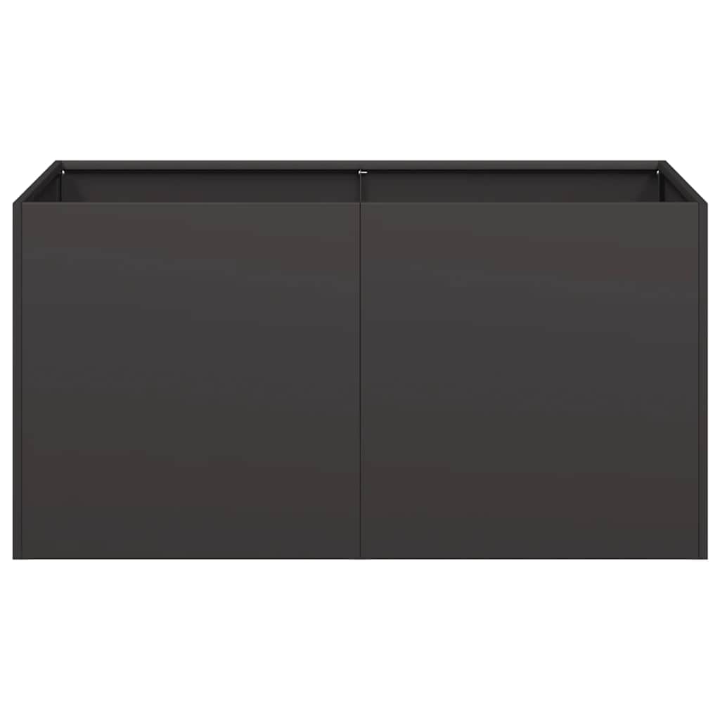 vidaXL Donica, czarna, 80x40x40 cm, stal walcowana na zimno
