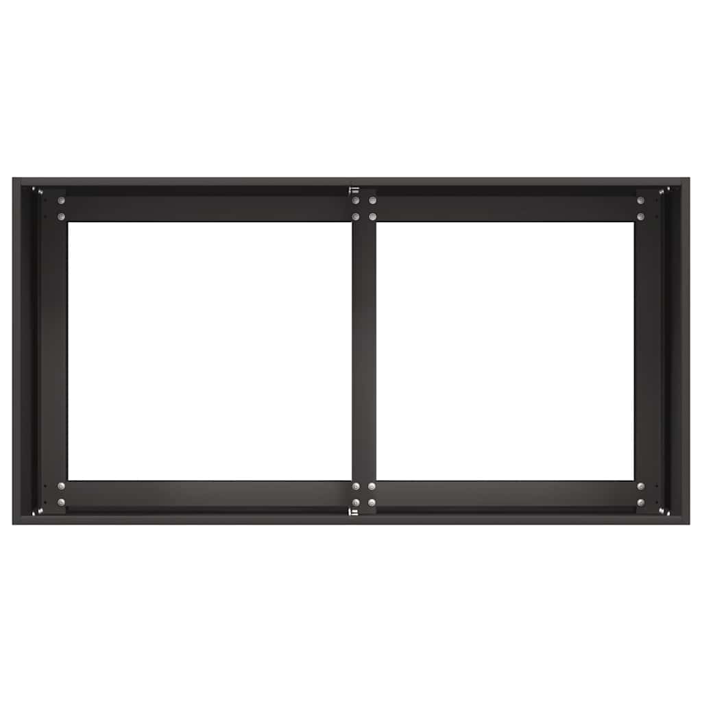 vidaXL Donica, czarna, 80x40x40 cm, stal walcowana na zimno