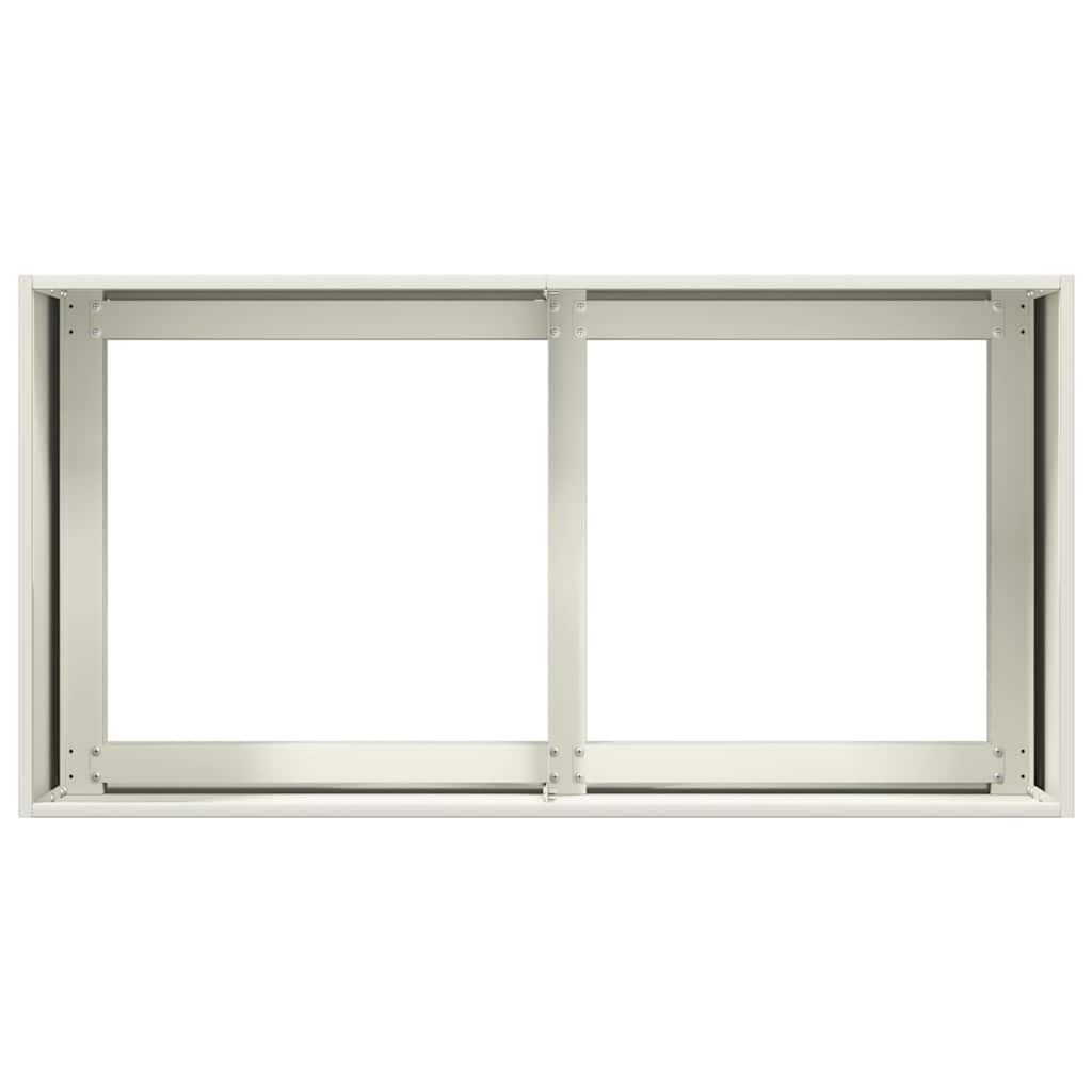 vidaXL Donica, biała, 80x40x40 cm, stal walcowana na zimno