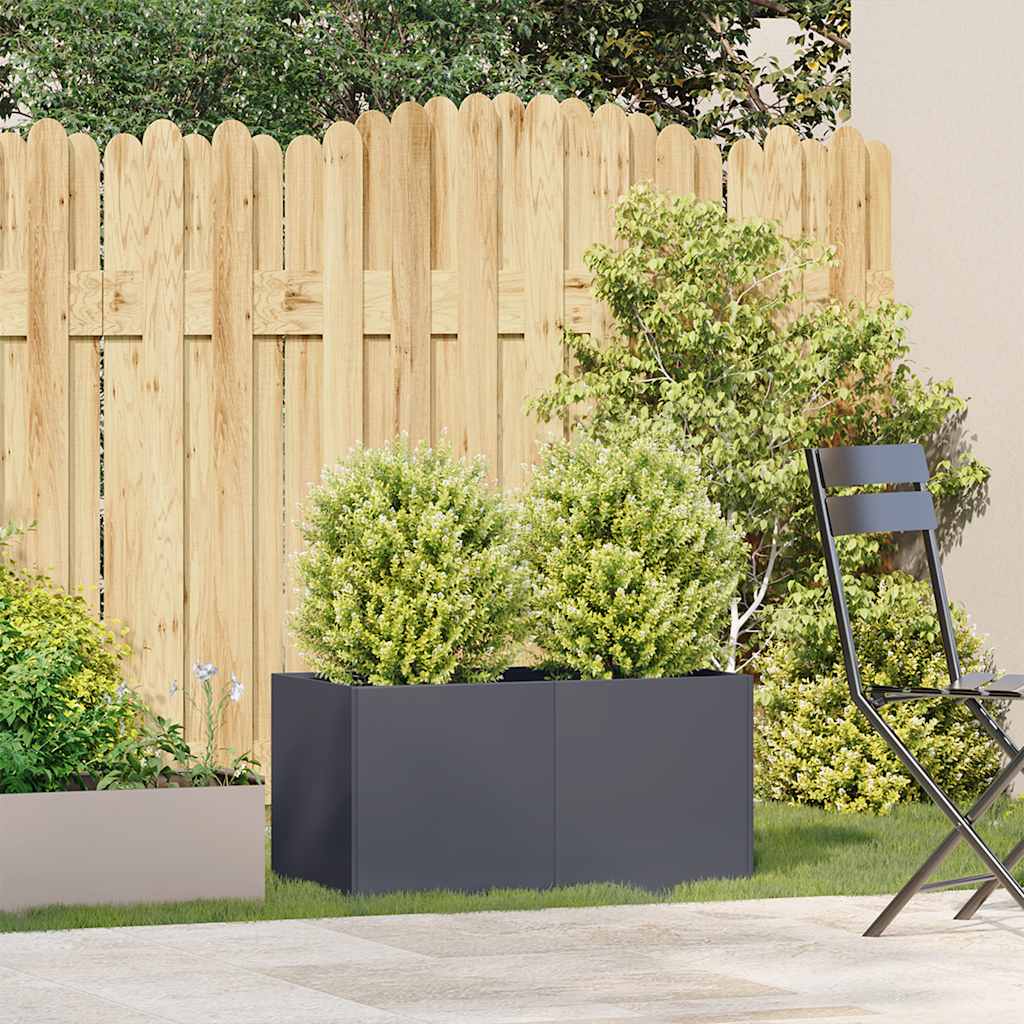 vidaXL Donica, antracytowa, 80x40x40 cm, stal walcowana na zimno