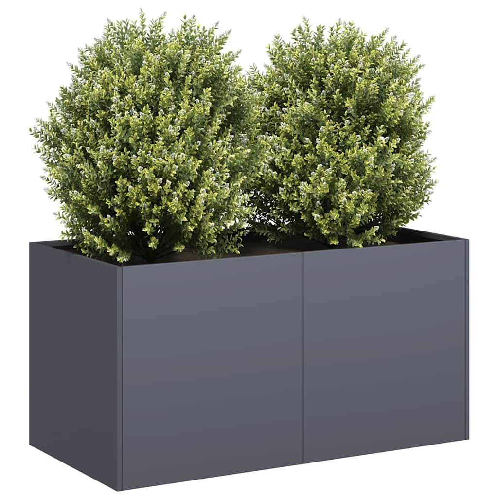 vidaXL Donica, antracytowa, 80x40x40 cm, stal walcowana na zimno