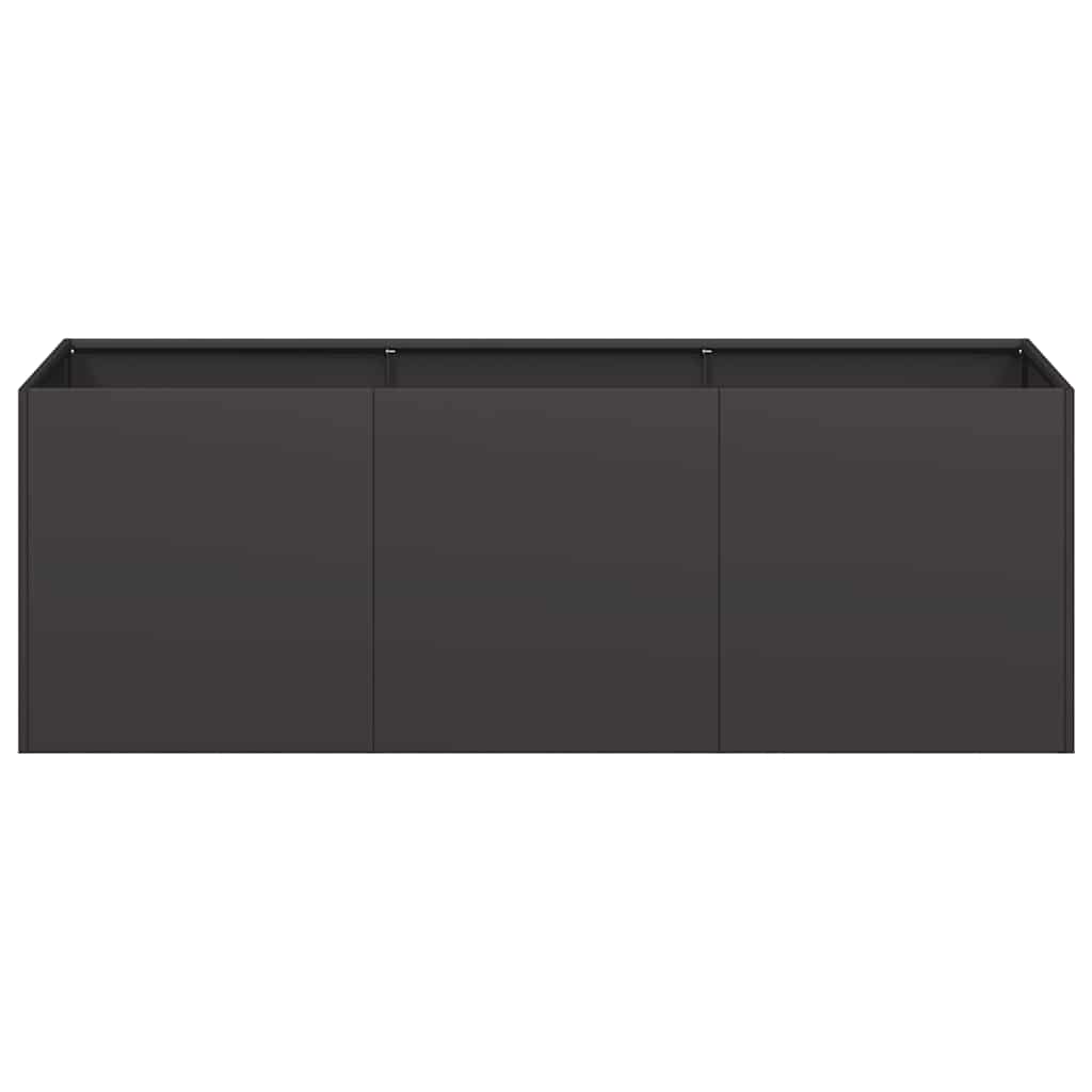 vidaXL Doniczka Czarna 120x40x40 cm Stal walcowana na zimno