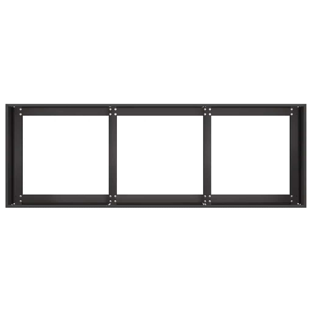 vidaXL Doniczka Czarna 120x40x40 cm Stal walcowana na zimno