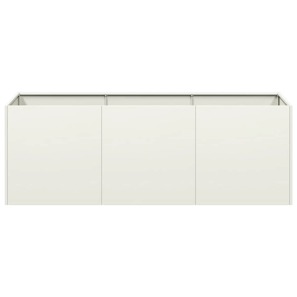 vidaXL Donica, biała, 120x40x40 cm, stal walcowana na zimno
