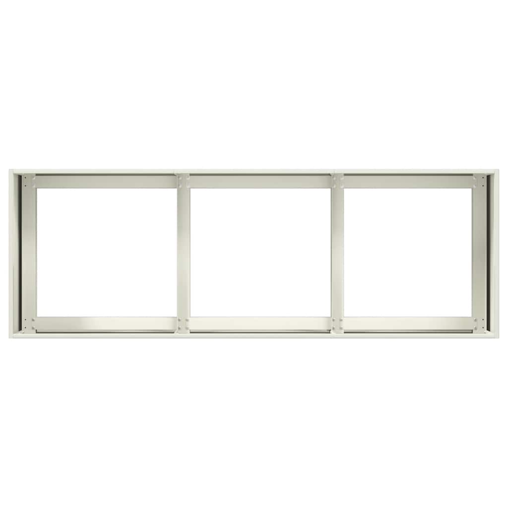 vidaXL Donica, biała, 120x40x40 cm, stal walcowana na zimno