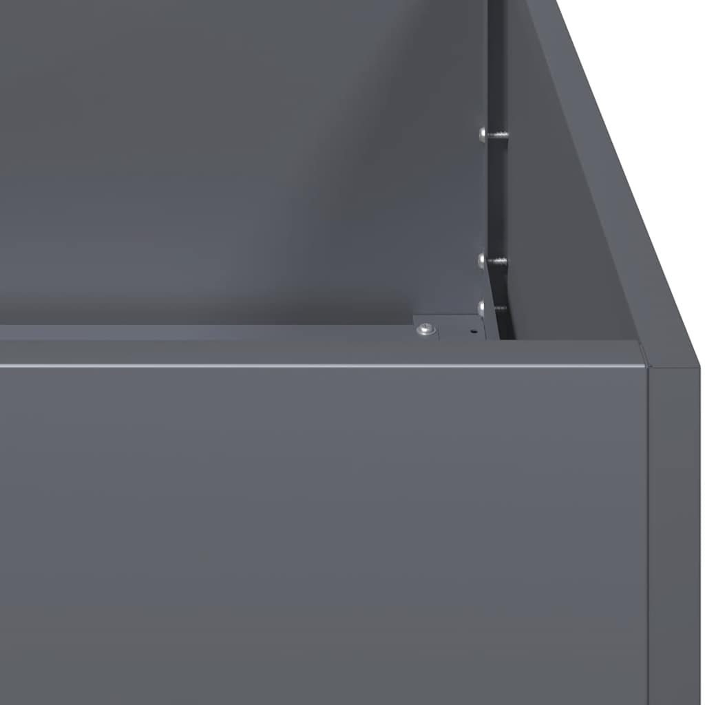 vidaXL Doniczka Antracyt 120x40x40 cm Stal walcowana na zimno