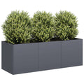 vidaXL Doniczka Antracyt 120x40x40 cm Stal walcowana na zimno