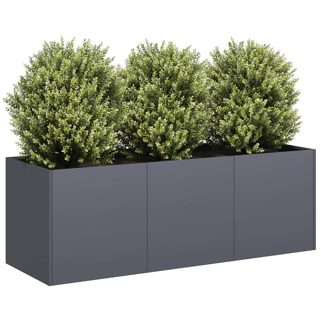 vidaXL Doniczka Antracyt 120x40x40 cm Stal walcowana na zimno