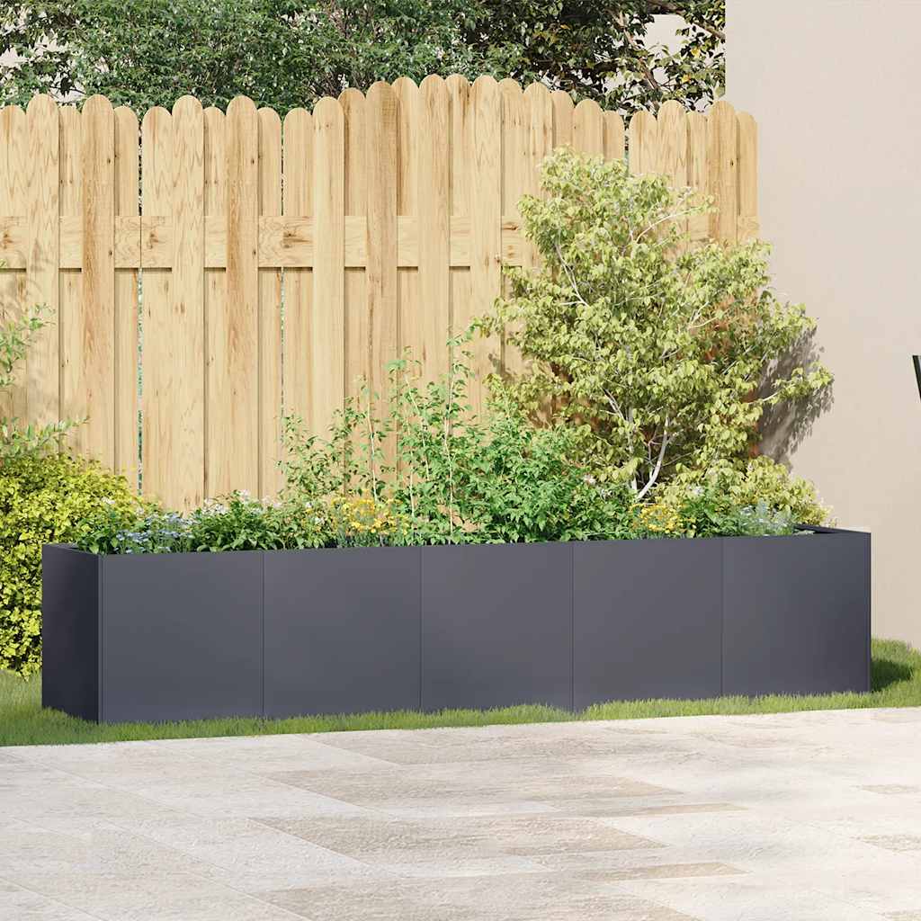 vidaXL Doniczka Antracyt 200x40x40 cm Stal walcowana na zimno