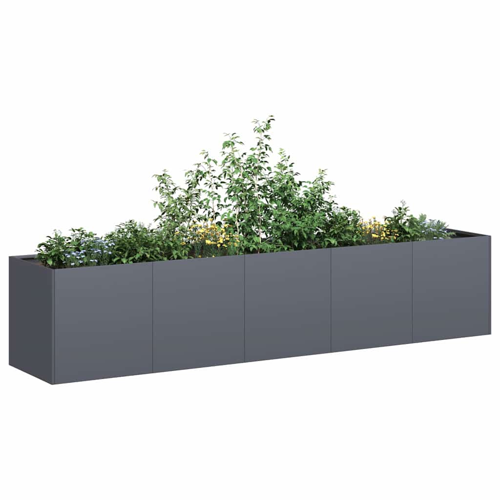 vidaXL Doniczka Antracyt 200x40x40 cm Stal walcowana na zimno