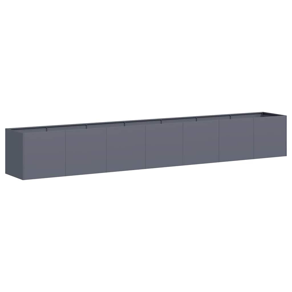 vidaXL Donica, antracytowa, 280x40x40 cm, stal walcowana na zimno
