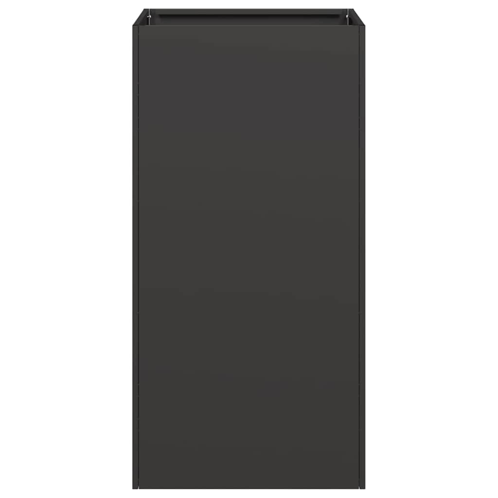 vidaXL Doniczka Czarna 40x40x80 cm Stal walcowana na zimno