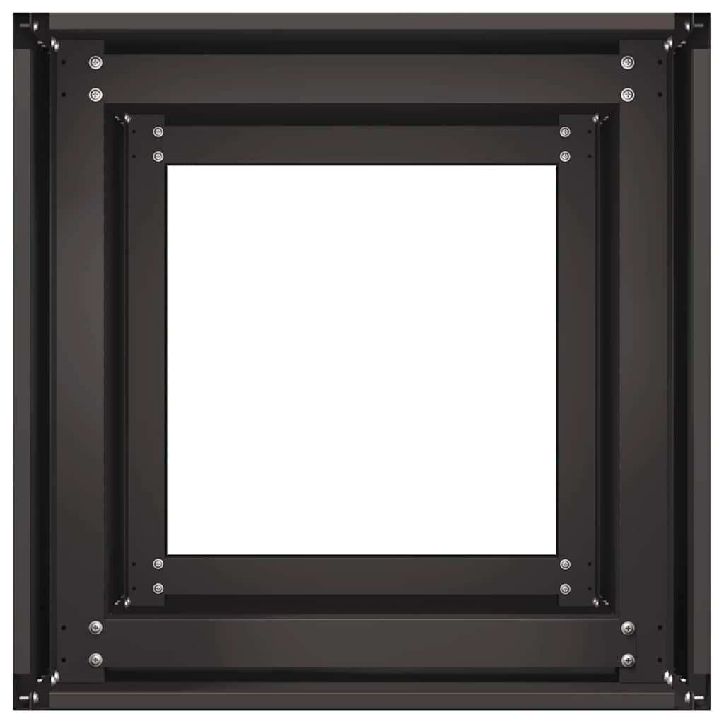 vidaXL Doniczka Czarna 40x40x80 cm Stal walcowana na zimno