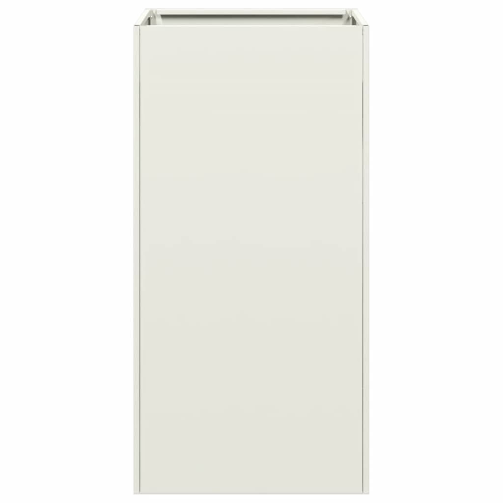 vidaXL Donica, biała, 40x40x80 cm, stal walcowana na zimno