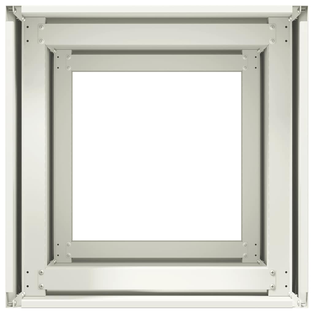 vidaXL Donica, biała, 40x40x80 cm, stal walcowana na zimno