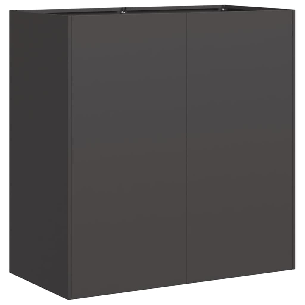 vidaXL Doniczka Czarna 80x40x80 cm Stal walcowana na zimno