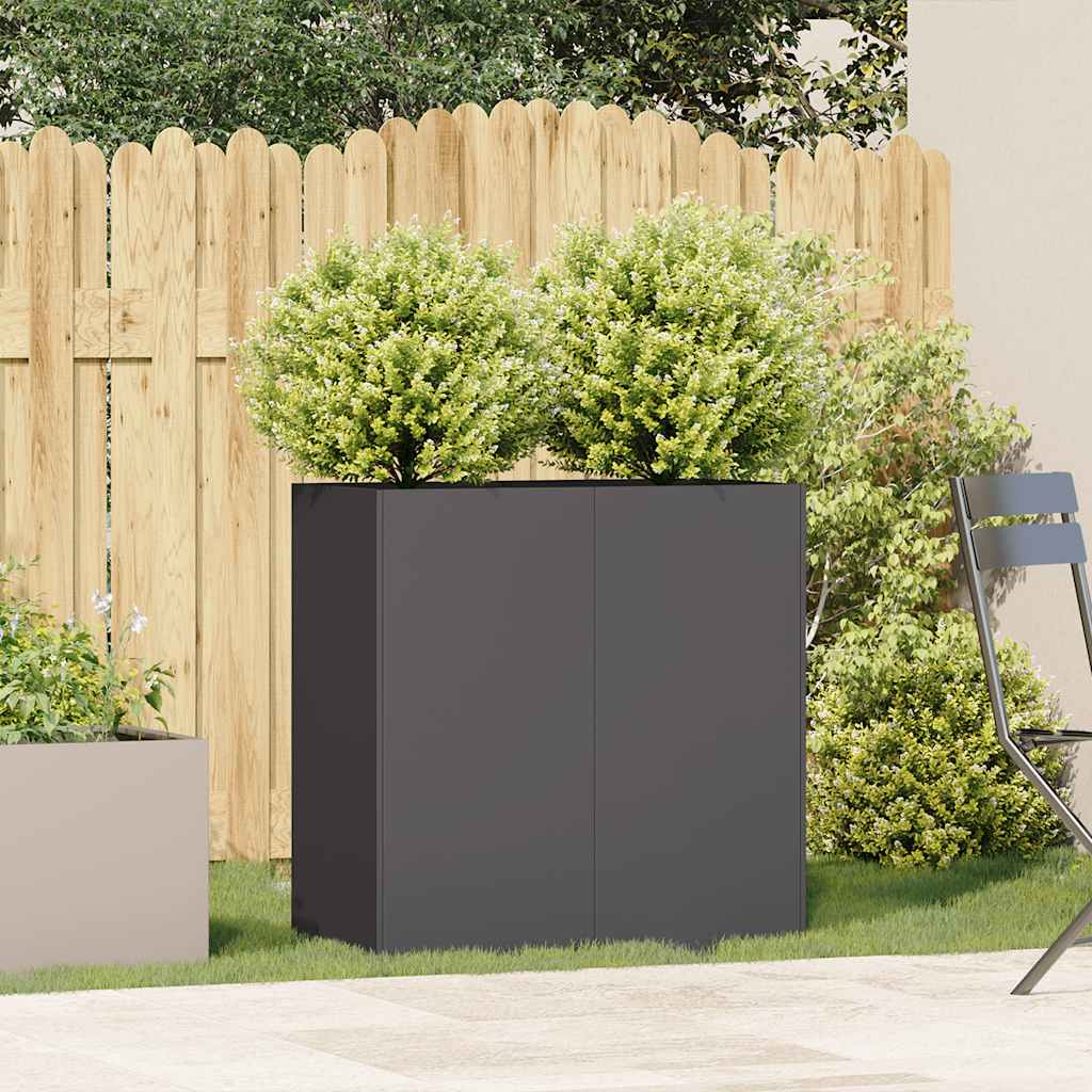 vidaXL Doniczka Czarna 80x40x80 cm Stal walcowana na zimno