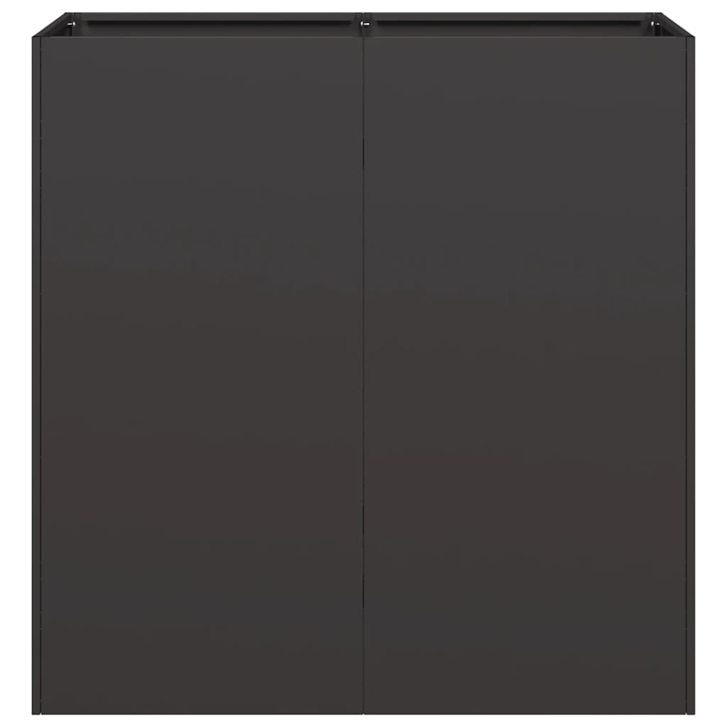 vidaXL Doniczka Czarna 80x40x80 cm Stal walcowana na zimno