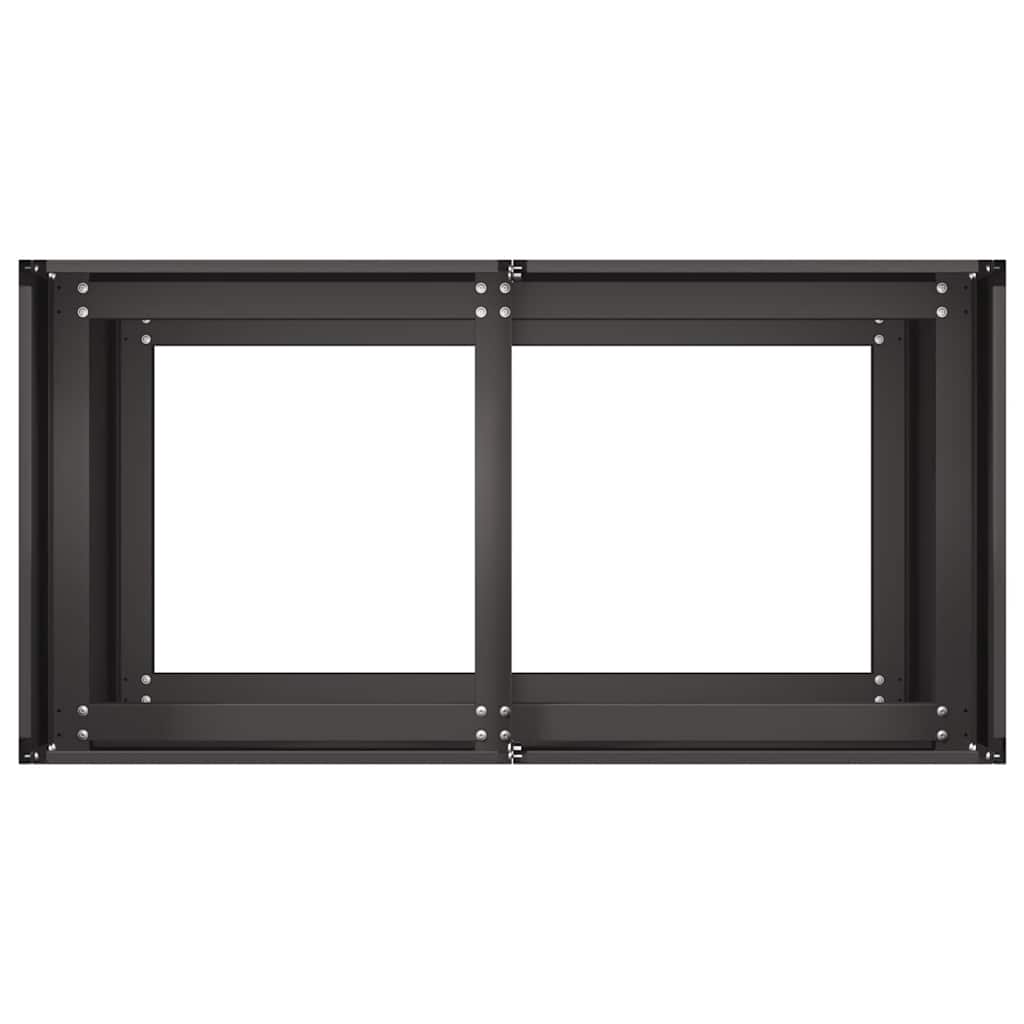 vidaXL Doniczka Czarna 80x40x80 cm Stal walcowana na zimno