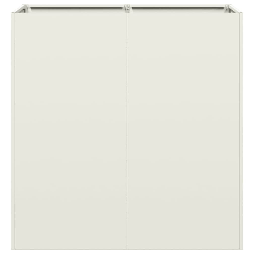 vidaXL Donica, biała, 80x40x80 cm, stal walcowana na zimno
