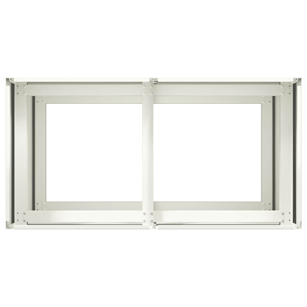 vidaXL Donica, biała, 80x40x80 cm, stal walcowana na zimno
