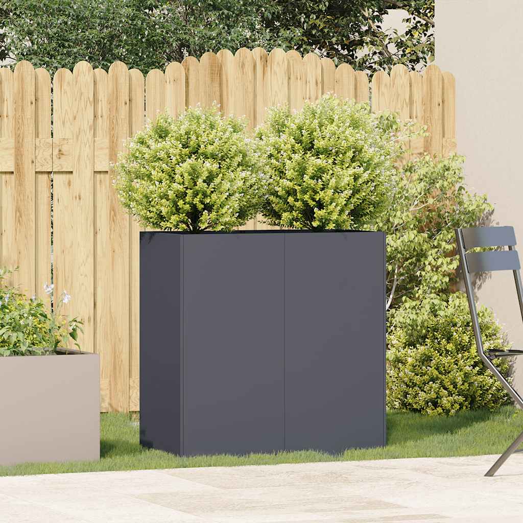 vidaXL Doniczka Antracyt 80x40x80 cm Stal walcowana na zimno