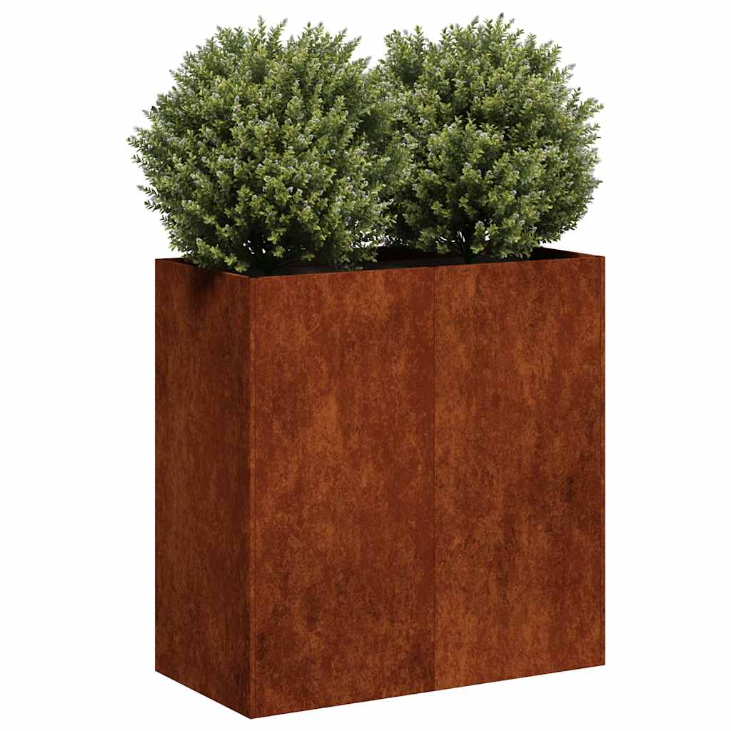 vidaXL Doniczka Rusty 80x40x80 cm Stal nierdzewna