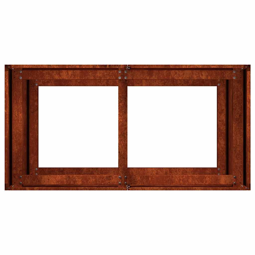vidaXL Doniczka Rusty 80x40x80 cm Stal nierdzewna