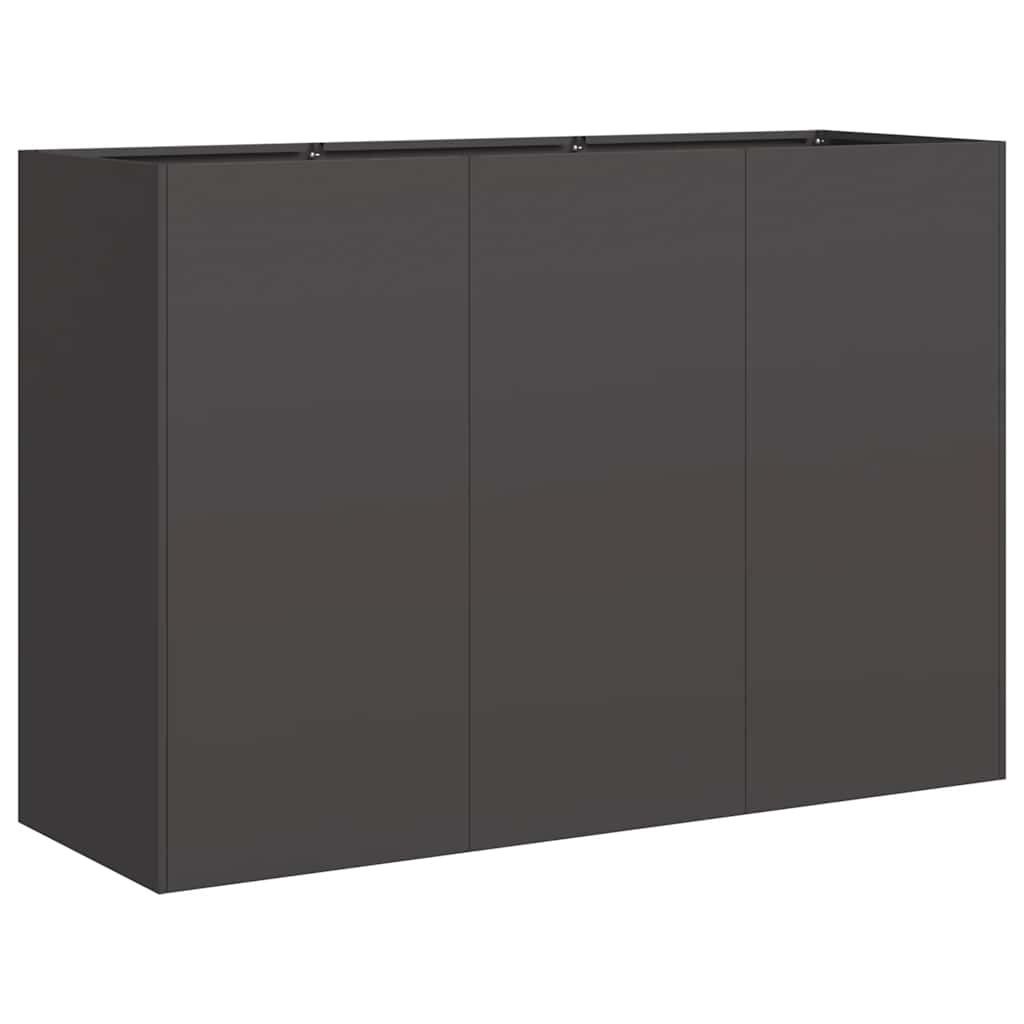 vidaXL Doniczka Czarna 120x40x80 cm Stal walcowana na zimno