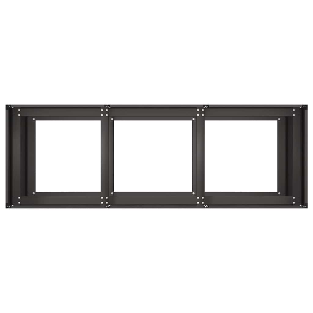 vidaXL Doniczka Czarna 120x40x80 cm Stal walcowana na zimno