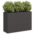 vidaXL Doniczka Czarna 120x40x80 cm Stal walcowana na zimno