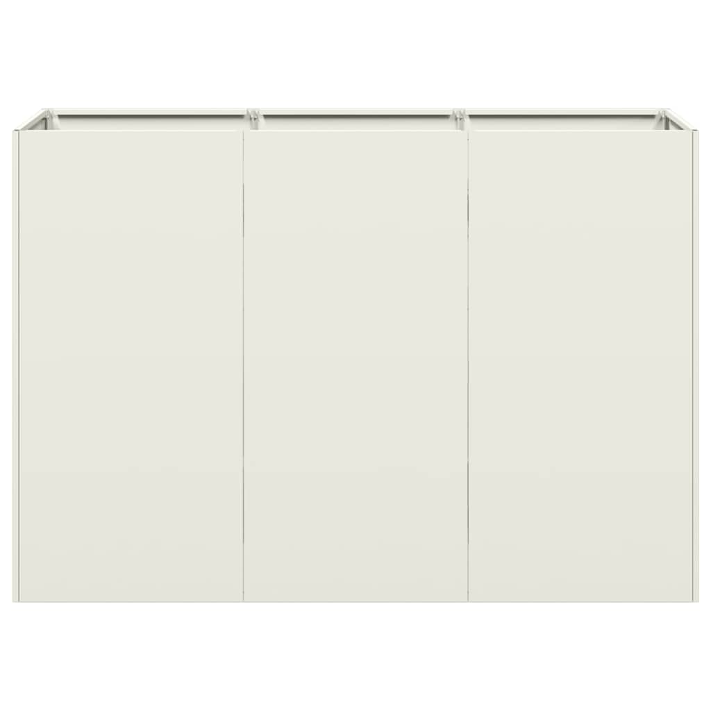 vidaXL Donica, biała, 120x40x80 cm, stal walcowana na zimno