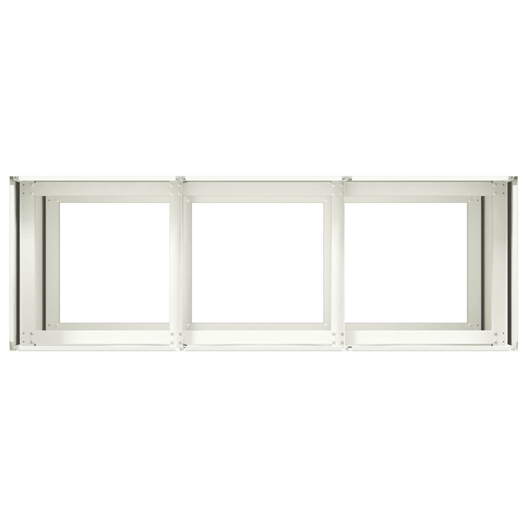 vidaXL Donica, biała, 120x40x80 cm, stal walcowana na zimno
