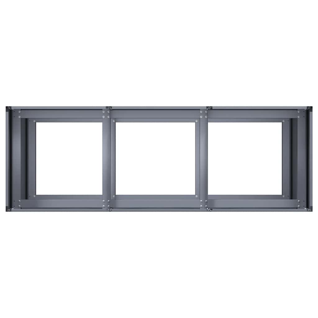 vidaXL Doniczka Antracyt 120x40x80 cm Stal walcowana na zimno