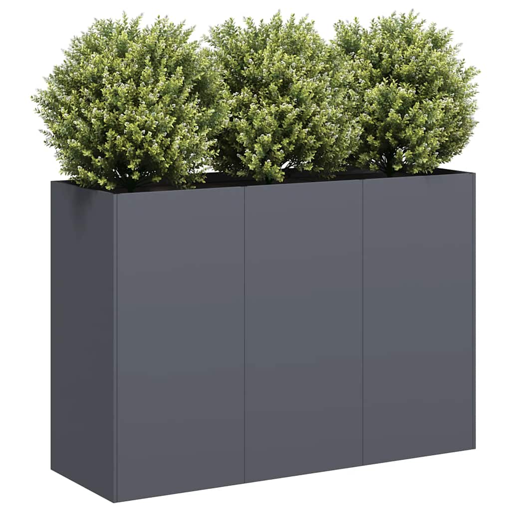 vidaXL Doniczka Antracyt 120x40x80 cm Stal walcowana na zimno