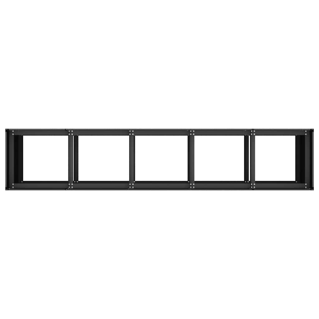 vidaXL Donica, czarna, 200x40x80 cm, stal walcowana na zimno