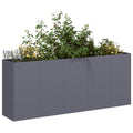 vidaXL Doniczka Antracyt 200x40x80 cm Stal walcowana na zimno
