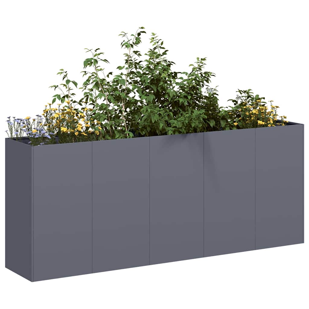 vidaXL Doniczka Antracyt 200x40x80 cm Stal walcowana na zimno