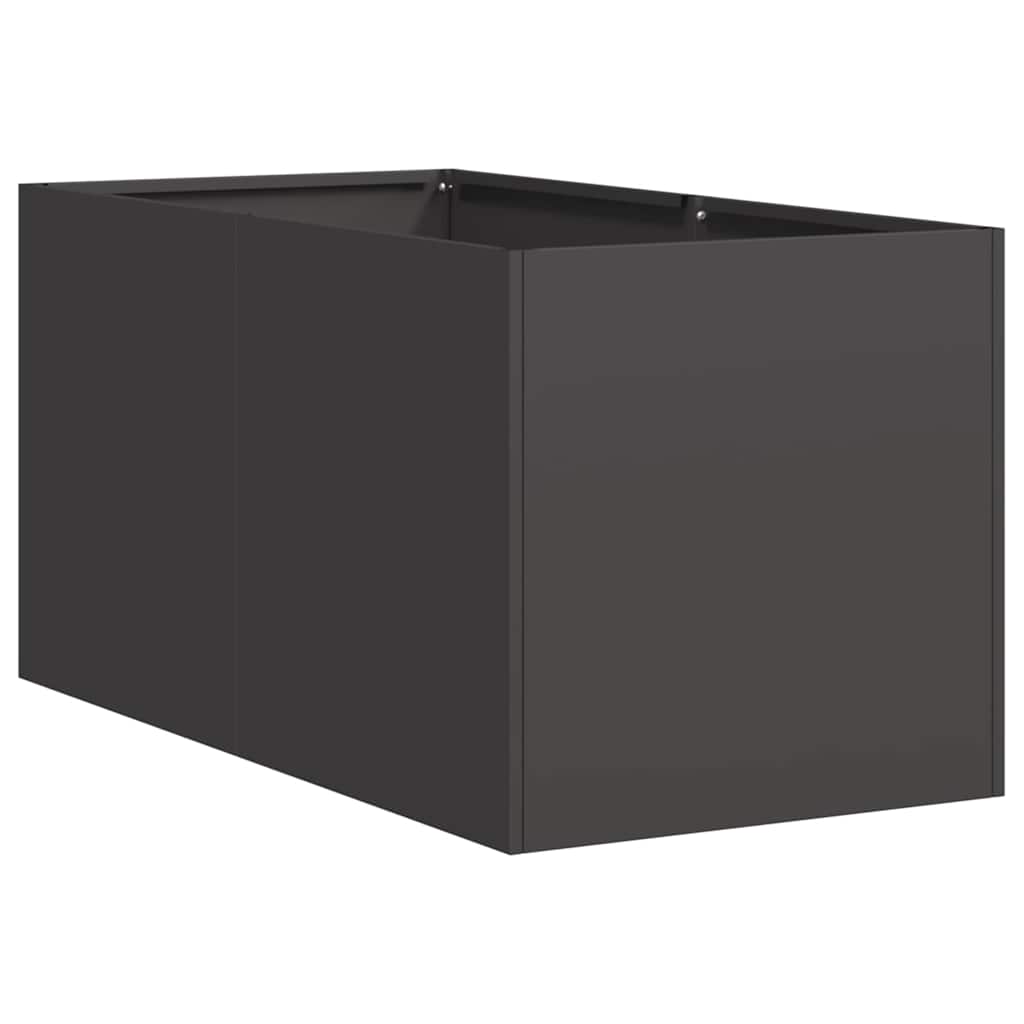 vidaXL Doniczka Czarna 40x80x40 cm Stal walcowana na zimno