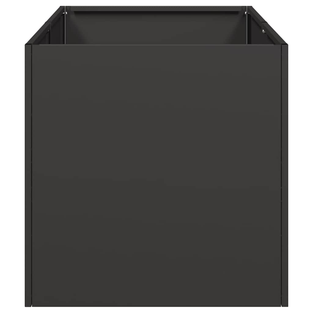 vidaXL Doniczka Czarna 40x80x40 cm Stal walcowana na zimno