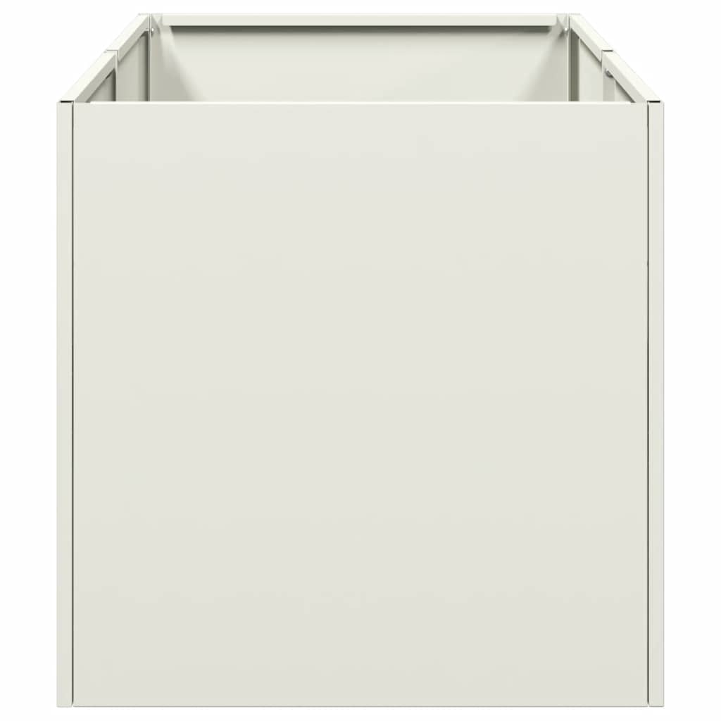 vidaXL Donica, biała, 40x80x40 cm, stal walcowana na zimno