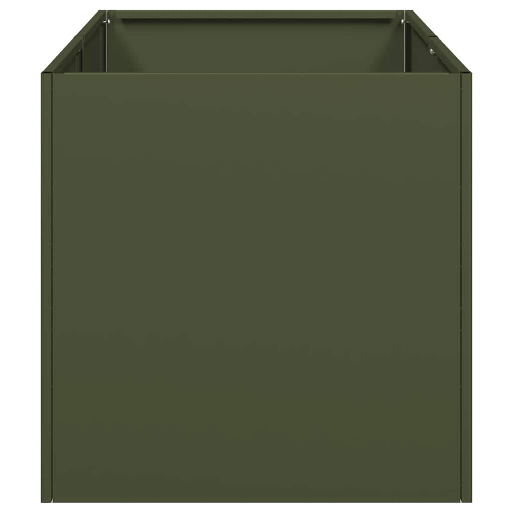 vidaXL Doniczka Oliwkowo-zielona 40x80x40 cm Stal walcowana na zimno