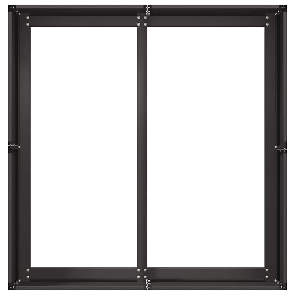 vidaXL Doniczka Czarna 80x80x40 cm Stal walcowana na zimno