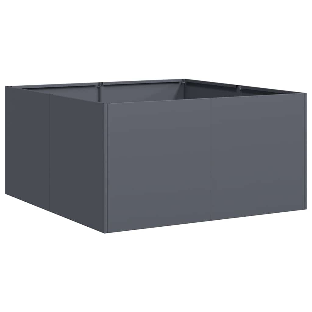 vidaXL Doniczka Antracyt 80x80x40 cm Stal walcowana na zimno