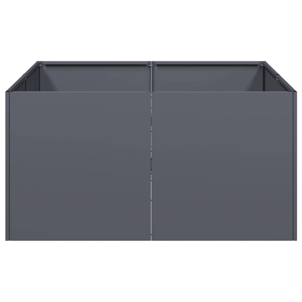 vidaXL Doniczka Antracyt 80x80x40 cm Stal walcowana na zimno