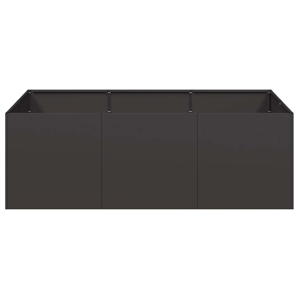 vidaXL Doniczka Czarna 120x80x40 cm Stalowa